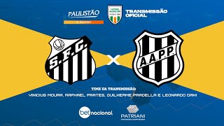 SANTOS X PONTE PRETA  TRANSMISSÃO OFICIAL  Narração Vinicius Moura  Futebol Globo CBN [upl. by Ynnaj]