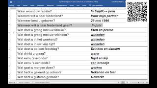 2024  Vraag–Antwoord Voorbeeldexamen Spreekvaardigheid A1  60 vragen  examenKNSNAAR NEDERLAND [upl. by Letsyrc]
