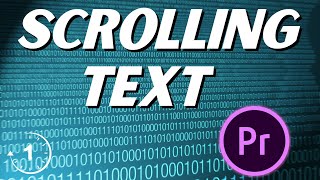 How to Add Scrolling Text Tutorial Premiere Pro 2023 [upl. by Ahsinelg26]