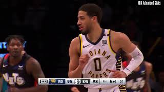 Career Game 255 Tyrese Haliburton Highlights vs BRK 04032024 [upl. by Dralliw]