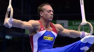 Gymsport TV  Turnen heren EK 2009 Goud Yuri van Gelder op ringen tijdens EK 2009 [upl. by Alyat469]