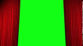 Stage  cinema curtain opening with green screen [upl. by Cooe]