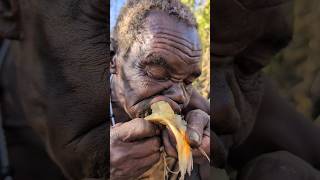 Thats breakfast😋 Roots Food Chief hadzabe eating their foodbushmen africa [upl. by Yerag]