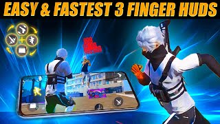 Best 3 Finger Custom Hud ⚡🔥 3 Finger Custom Hud Free Fire 3 Finger Super Movement Custom Hud [upl. by Lenka]