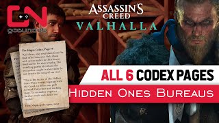 AC Valhalla Codex Pages Hidden Bureau Locations  Hidden Ones Armor Set  Rate Bureau [upl. by Storer]