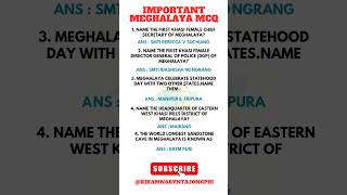 Meghalaya GK Meghalaya MCQ Meghalaya MPSC exams Meghalaya DSC exams LDA Meghalaya police exams [upl. by Azpurua]