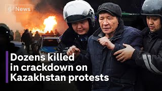 Kazakhstan Dozens killed as security forces open fire on protesters [upl. by Ikuy]