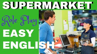 How to Speak with a 🛒 Supermarket Cashier  English Conversation Practice [upl. by Dafna]