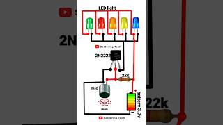 Music reactive lights circuit diy viral shorts [upl. by Egwin]