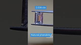 فناكايت طبيعي مع شهادة diamond gemmology gemstone حجر phenakite [upl. by Rednirah]