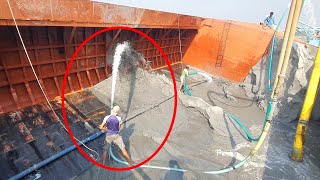 Unloading sand form ship barge unloading video unload sand from big barge ship 29 [upl. by Rez]