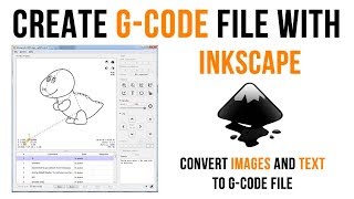 How to Create Gcode File with Inkscape using Image and Text for GRBL CNC [upl. by Messab]