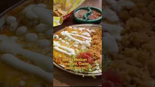 Cheese Enchiladas Maria’s Mexican Restaurant Custer South Dakota [upl. by Enyrb446]