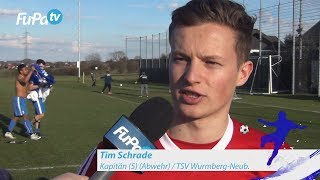 Tim Schrade  TSV WurmbergNeub  zum Spiel vs FV Knittlingen FuPatvInterview 3132018 [upl. by Akissej]