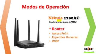 Nébula 1200AC  Configuración Modo Router  Nexxt Connectivity [upl. by Marcela255]