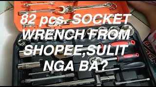 Unboxing 82 pc Socket Wrench from Shopee [upl. by Bella]