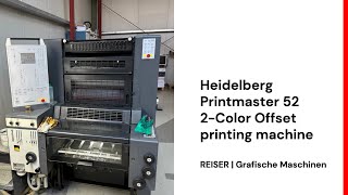 Heidelberg Printmaster 52  2 Color Offset printing machine [upl. by Gambrell]