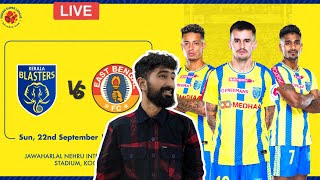 Kerala Blasters vs East Bengal FC Full match livestream isl footballwithmessu [upl. by Greff]