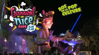 Carnaval de Nice 2024  Corso carnavalesque illuminé  4k [upl. by Boesch]