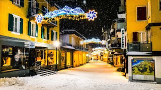 Magical snow falling walk in Engelberg ❄️ Switzerland 4K 🇨🇭 [upl. by Attenwad]