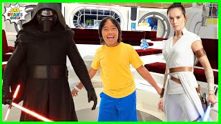 Kylo Ren Lightsaber Battle vs Rey on Disneys World Star Wars Hotel [upl. by Herson]