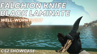 Falchion Knife Black Laminate WellWorn  CS2 Skin Showcase 924 [upl. by Eenad463]