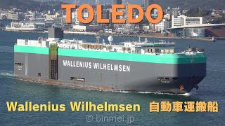 TOLEDO  ワレニウス・ウィルヘルムセンの自動車運搬船関門東航 Wallenius Wilhelmsen vehicles carrier  2024 [upl. by Eurydice]