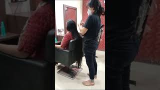 cutting knee length long hair at my palour [upl. by Assenaj714]