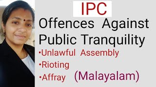 Unlawful Assembly in MalayalamRiotingAffrayIPC MalayalamChikkaranga Gowda vsState of Mysore [upl. by Hurd]