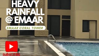 Heavy RainFall at Emaar KarachiKarachi Rain at EMAAR Sea ViewRainy Day at EMAAR Coral TowerDHA Kh [upl. by Eisteb]