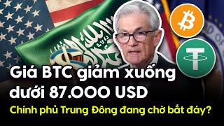 Giá BTC giảm xuống dưới 87000 USD chính phủ Trung Đông đang chờ bắt đáy [upl. by Kcolttam]