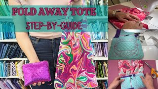 How to Make a Fold Away Tote Bag  Sweet Pea Embroidery Design ITH Tutorial  StepbyStep Guide [upl. by Gavrilla]