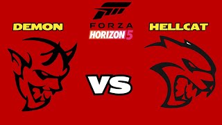 Dodge Demon vs Hellcat  Forza Horizon 5 [upl. by Sal699]