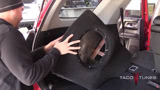 How to install subwoofer amp subwoofer box  Toyota 4Runner [upl. by Yddub]