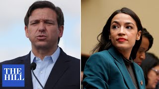 DeSantis Hits AOC For Visiting Florida Despite Opposing States COVID19 Policies [upl. by Ycat]