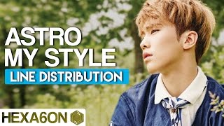 ASTRO  My Style Line Distribution Color Coded [upl. by Ffirahs]