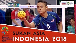 Sukan Asia Indonesia Sepak Takraw  MAS lwn KOR  Set 1  Kumpulan B  Astro Arena [upl. by Danuloff]