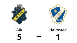 Aik  Halmstad BK 51  Allsvenskan Höjdpunkter [upl. by Secrest]