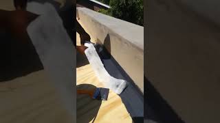 Eco Rubber  How To Video  Applying Eco Rubber with membrane to a parapet wall [upl. by Aihtibat261]