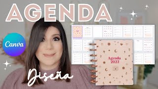 CREA tu propia AGENDA en CANVA ⭐️ Te regalo la plantilla [upl. by Leola]