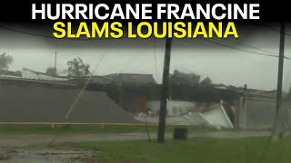 Francine slams Louisiana as Category 2 storm [upl. by Jallier550]