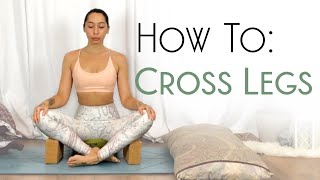 How To Sit Cross Legged In Sukhasana Easy Pose  DAY 5  Beginners Yoga For Inflexible People [upl. by Menard553]