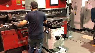 EnuLIFT Press Brake Sheet Follower  Amada HDS Press Brake Installation [upl. by Pallua890]