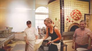 Caroline Wozniacki tries pizza making at the Aegon International [upl. by Werdn]