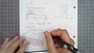 Beam Reactions for a Distributed Load [upl. by Nodnelg599]