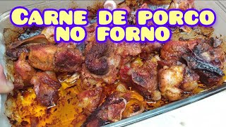 Carne de porco no forno simples e fácil passo a passo [upl. by Arobed]