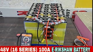 48V 100AH e rikshaw battery pack lithium phosphate [upl. by Arammahs]