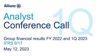 Allianz Financial Results 1Q 2023 Analyst Call [upl. by Carpio]