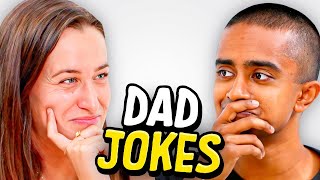 Dad Jokes  Dont laugh Challenge  Sam vs Akila  Raise Your Spirits [upl. by Idhem]