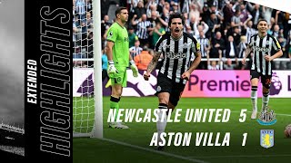 Newcastle United 5 Aston Villa 1  EXTENDED Premier League Highlights [upl. by Julia]